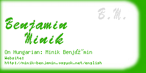 benjamin minik business card